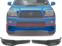 Set Of 2 Front Lower Valance Spoiler Primed Plastic Left Driver & Right Passenger Side Direct Replacement Compatible With 2005-2011 Toyota Tacoma TO1093127 TO1093128