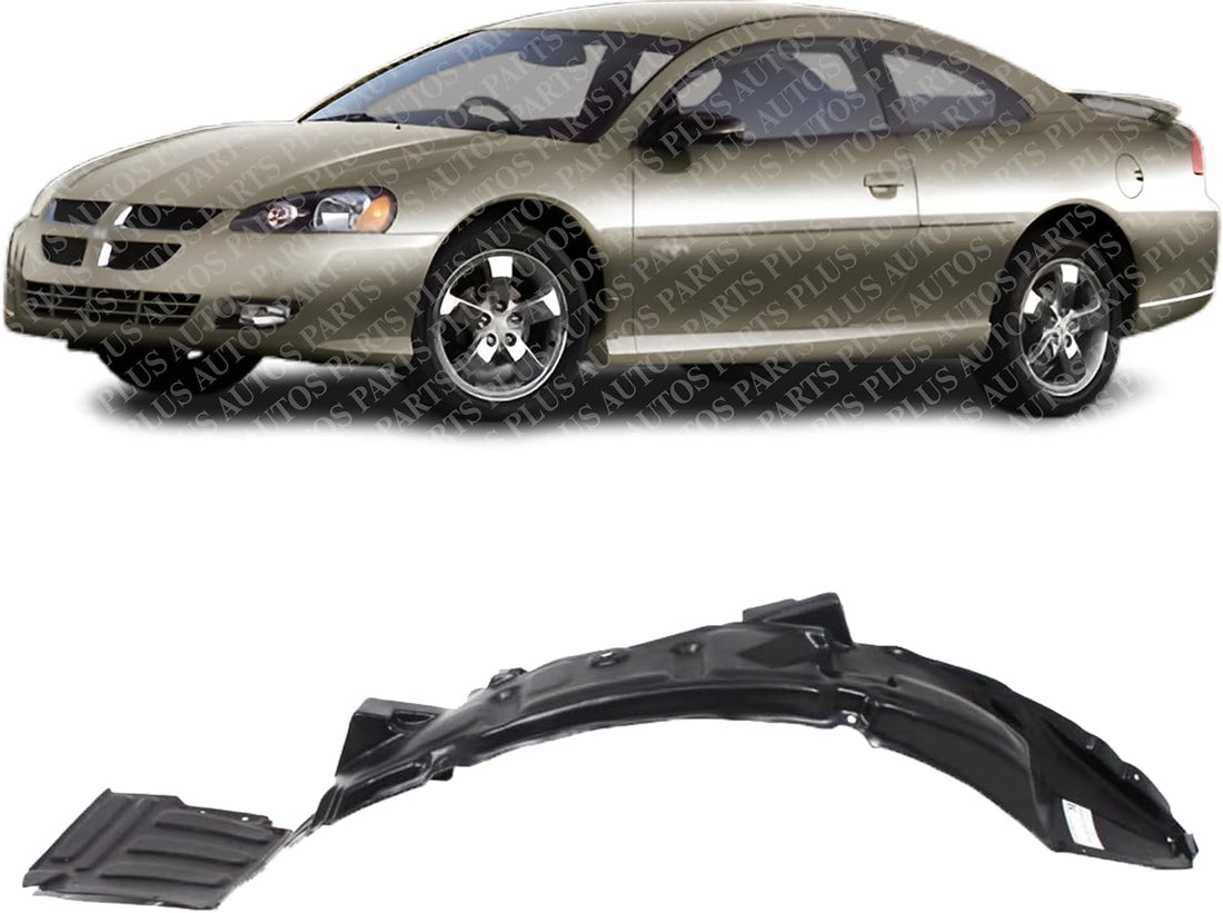Front Fender Liner Left Driver Side Direct Replacement Compatible With 2001-2002 Dodge Stratus CH1248136 MR990643