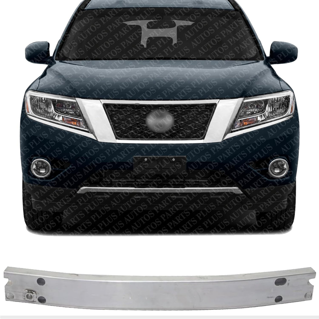 Front Bumper Face Bar Reinforcement Aluminum Direct Replacement Compatible With 2013 Infiniti JX35 / 2013-2017 Nissan Pathfinder NI1006242 620303JA0A