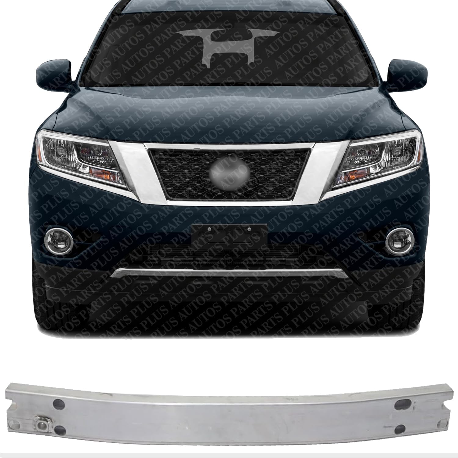 Front Bumper Face Bar Reinforcement Aluminum Direct Replacement Compatible With 2013 Infiniti JX35 / 2013-2017 Nissan Pathfinder NI1006242 620303JA0A