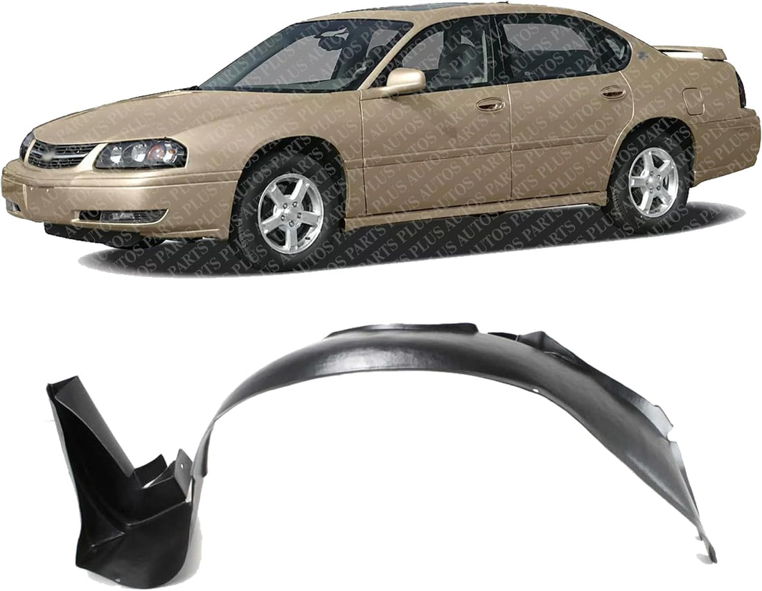 Front Fender Liner Left Driver Side Direct Replacement Compatible With 2000-2005 Chevrolet Impala GM1248122 15214874
