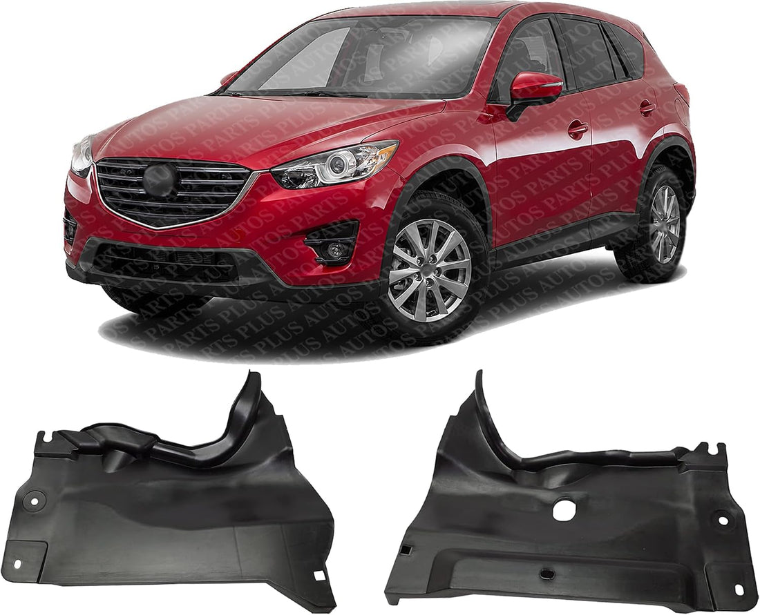 Set of 2 Front Engine Splash Shield Under Covers Right Passenger & Left Driver Side Direct Replacement Compatible with 2010-2013 Mazda 3/2012-2017 5 MA1228115 MA1228114 BBM456114B