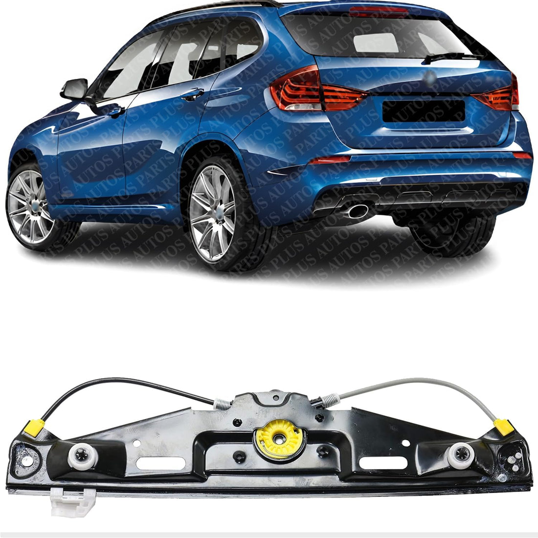 Rear Power Window Regulator Without Motor Left Driver Side Direct Replacement Compatible With 2012-2015 BMW X1 BM1550123 51352990387