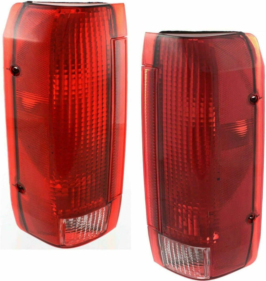 Set Of 2 Tail Light Lens And Housing Right Passenger & Left Driver Side Direct Replacement Compatible With 1990-1997 Ford F-150 F-250 F-350/1990-1996 Bronco FO2800106 FO2801105