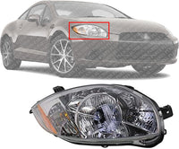 Front Head Light Assembly Right Passenger Side Direct Replacement Compatible With 2007-2012 Mitsubishi Eclipse MI2503159 8301B136