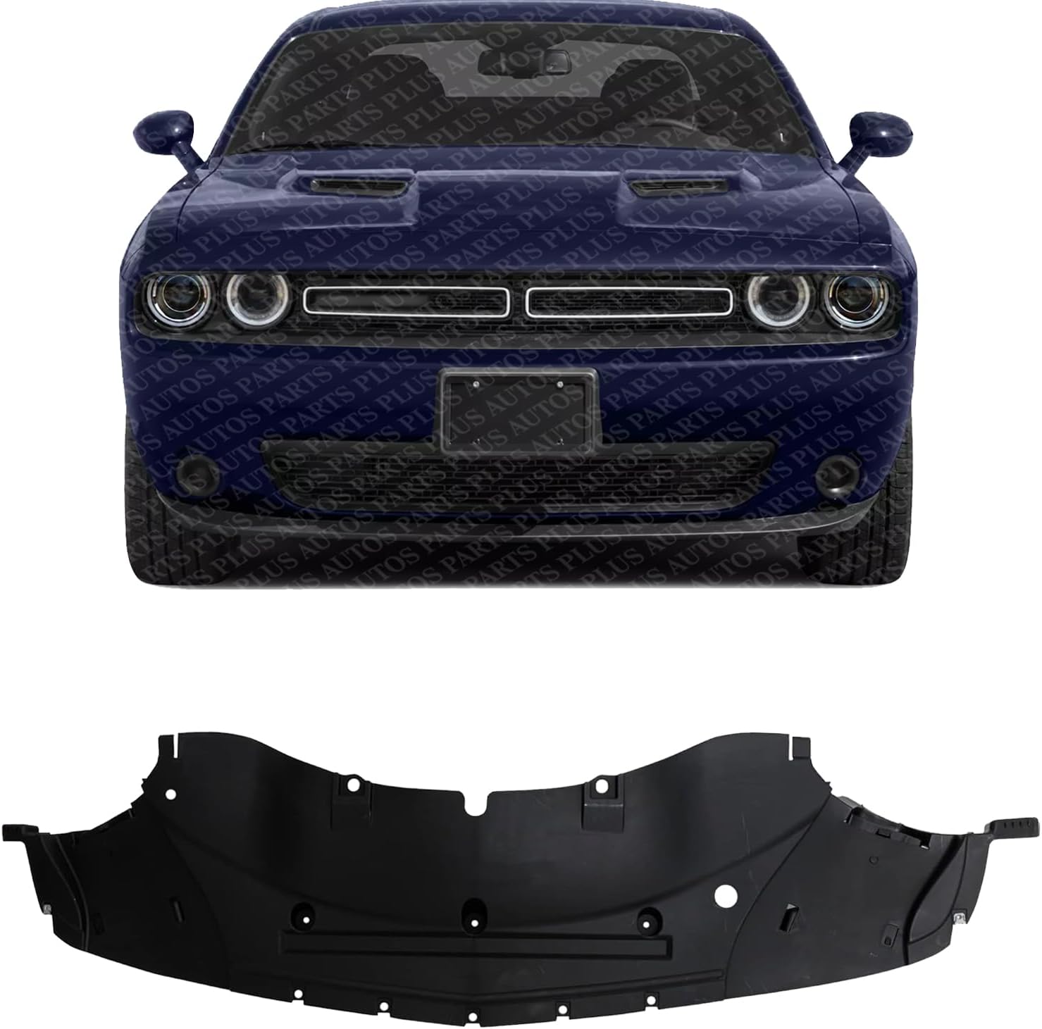 Front Engine Splash Shield Under Cover Direct Replacement Compatible with 2015-2023 Dodge Challenger CH1228152 68242934AD