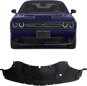 Front Engine Splash Shield Under Cover Direct Replacement Compatible with 2015-2023 Dodge Challenger CH1228152 68242934AD