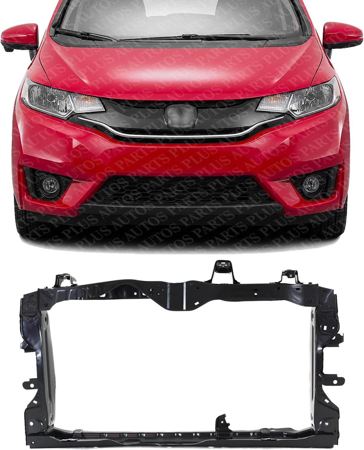 Front Radiator Support Assembly Steel Direct Replacement Compatible With 2015-2017 Honda Fit HO1225176 60400T5RA00ZZ