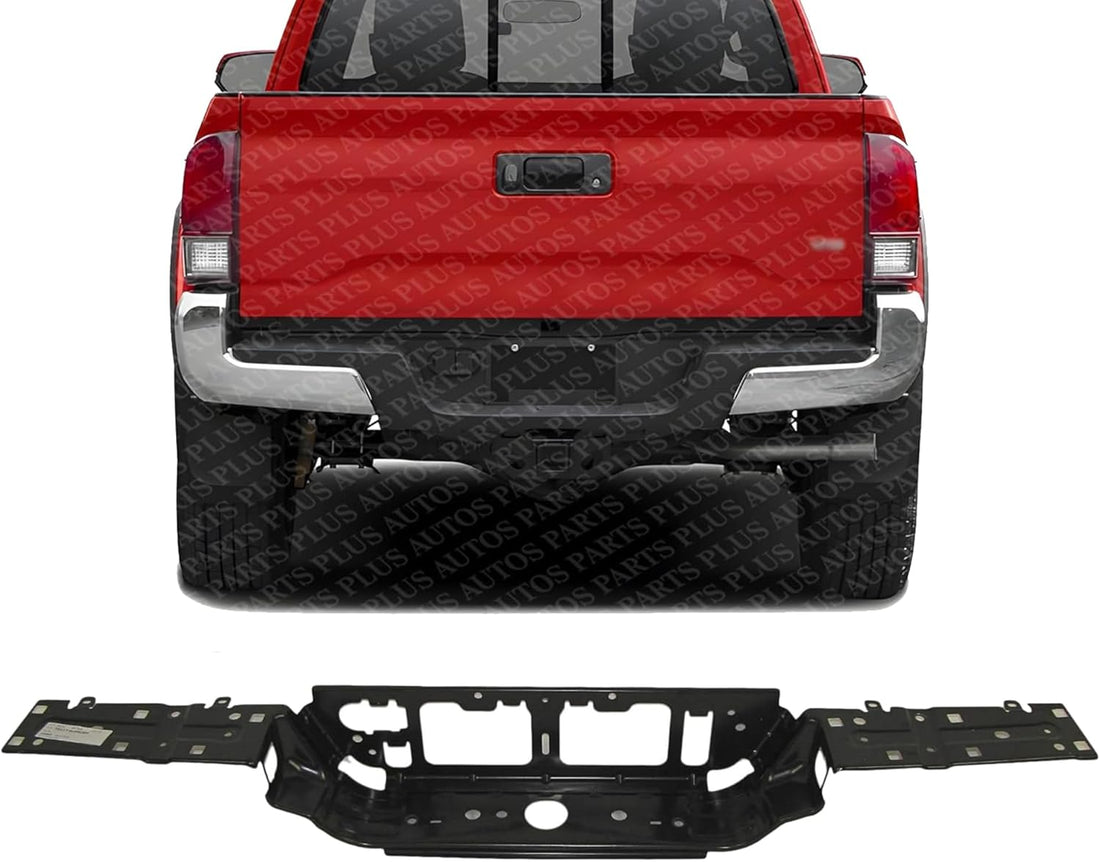 Rear Bumper Face Bar Powdercoated Black Steel With Pad Provision Without Mounting Bracket Direct Replacement Compatible With 2016-2023 Toyota Tacoma TO1102249 5215904030