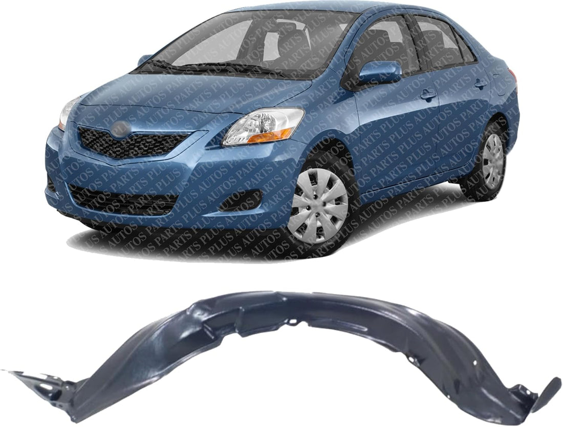 Front Fender Liner Left Driver Side Direct Replacement Compatible With 2007-2011 Toyota Yaris TO1250119 5387652141