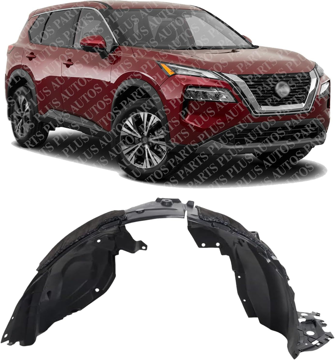 Front Fender Liner Right Passenger Side Direct Replacement Compatible With 2021-2023 Nissan Rogue NI1249182 638406RR0A