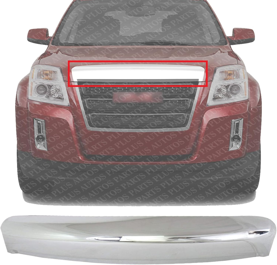 Front Hood Molding Assembly Chrome Direct Replacement Compatible With 2010-2015 GMC Terrain GM1235118 22969925