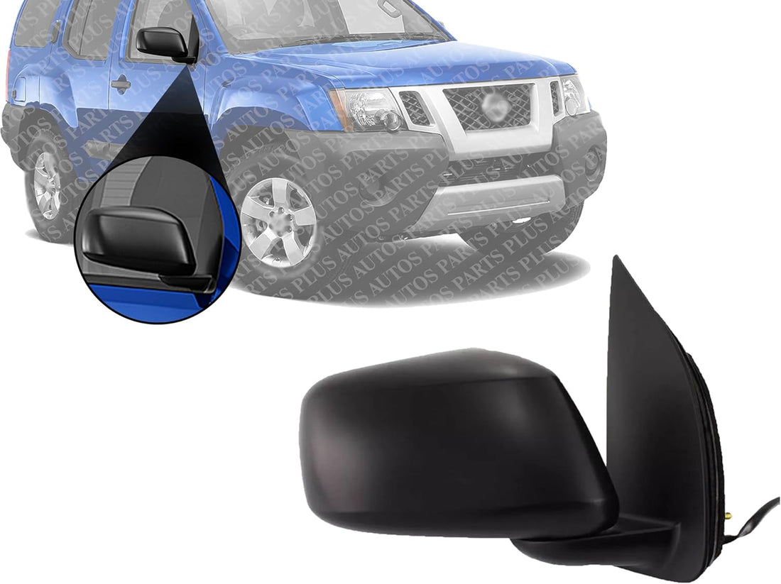 Front Power Mirror Manual Folding Textured Right Passenger Side Direct Replacement Compatible With 2005-2012 Nissan Pathfinder NI1321153 963019BC9B