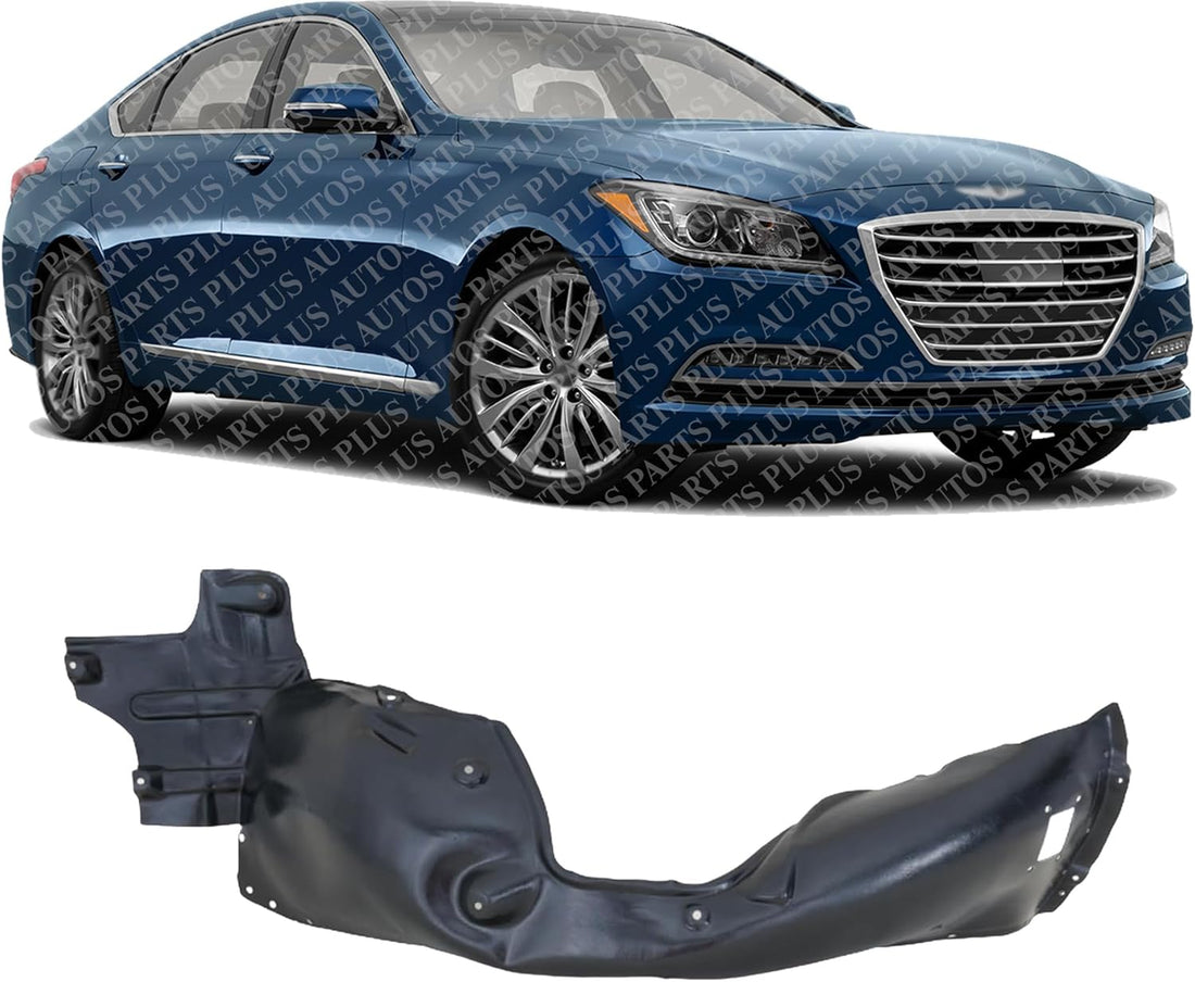 Front Fender Liner Right Passenger Side Direct Replacement Compatible With 2015-2016 Hyundai Genesis / 2017 G80 HY1249175 86812B1100
