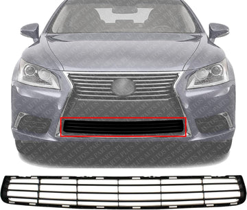 Front Bumper Grille Textured Plastic Direct Replacement Compatible With 2013-2017 Lexus LS460 / LS600h LX1036113 5311250300