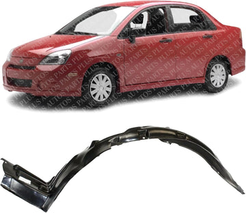 Front Fender Liner Left Driver Side Direct Replacement Compatible With 2002-2004 Suzuki Aerio SZ1248110 7231654G51