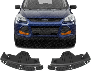 et of 2 Front Upper Headlight Bracket Plastic Right Passenger & Left Driver Side Direct Replacement Compatible with 2013-2016 Ford Escape FO2509103 FO2508103 CJ5Z17C972A CJ5Z17C973A