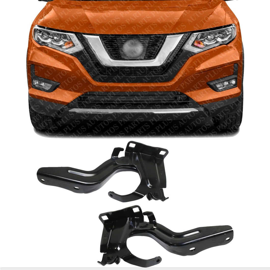 Set Of 2 Front Hood Hinge Steel Left Driver & Right Passenger Side Direct Replacement Compatible With 2014-2020 Nissan Rogue NI1236149 NI1236148 654004BA0A 654014BA0A