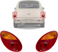 Set Of 2 Tail Light Assembly Right Passenger & Left Driver Side Direct Replacement Compatible With 2001-2005 Chrysler PT Cruiser CH2801145 CH2800145 5288742AG 5288743AG