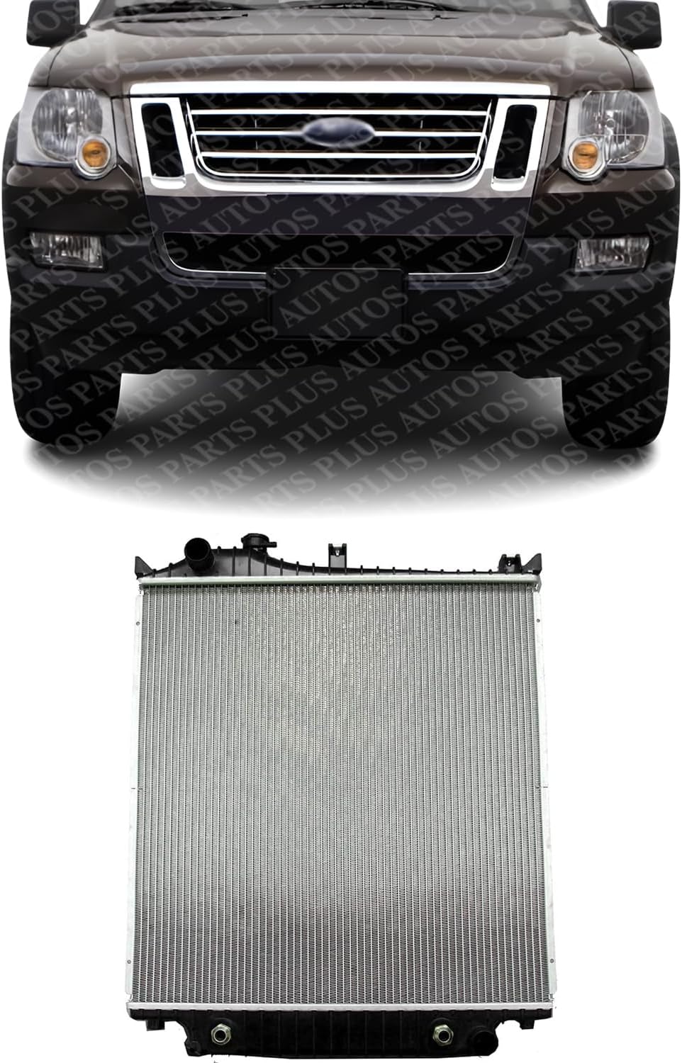 Front Radiator Aluminum Core Direct Replacement Compatible With 2006 Ford Explorer FO3010273 6L2Z8005AD