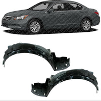 Set Of 2 Front Fender Liner Left Driver & Right Passenger Side Direct Replacement Compatible With 2008-2012 Honda Accord HO1248138 HO1249138 74150TA5A00 74100TA5A00