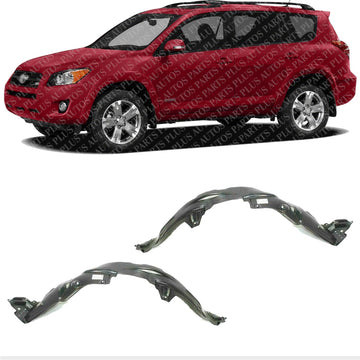 Set Of 2 Front Fender Liner Left Driver & Right Passenger Side Direct Replacement Compatible With 2006-2012 Toyota RAV4 TO1248144 TO1249144 5387642075 538750R020