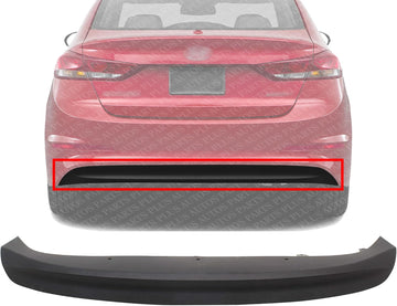 Rear Bumper Lower Valance Cover Textured Direct Replacement Compatible With 2017-2018 Hyundai Elantra HY1195118 86612F2000