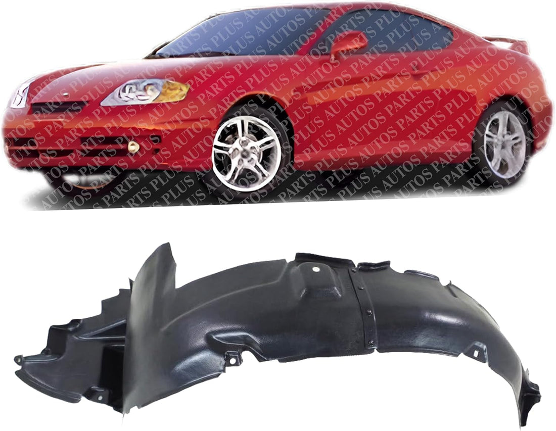 Front Fender Liner Left Driver Side Direct Replacement Compatible With 2003-2004 Hyundai Tiburon HY1248110 868112C010