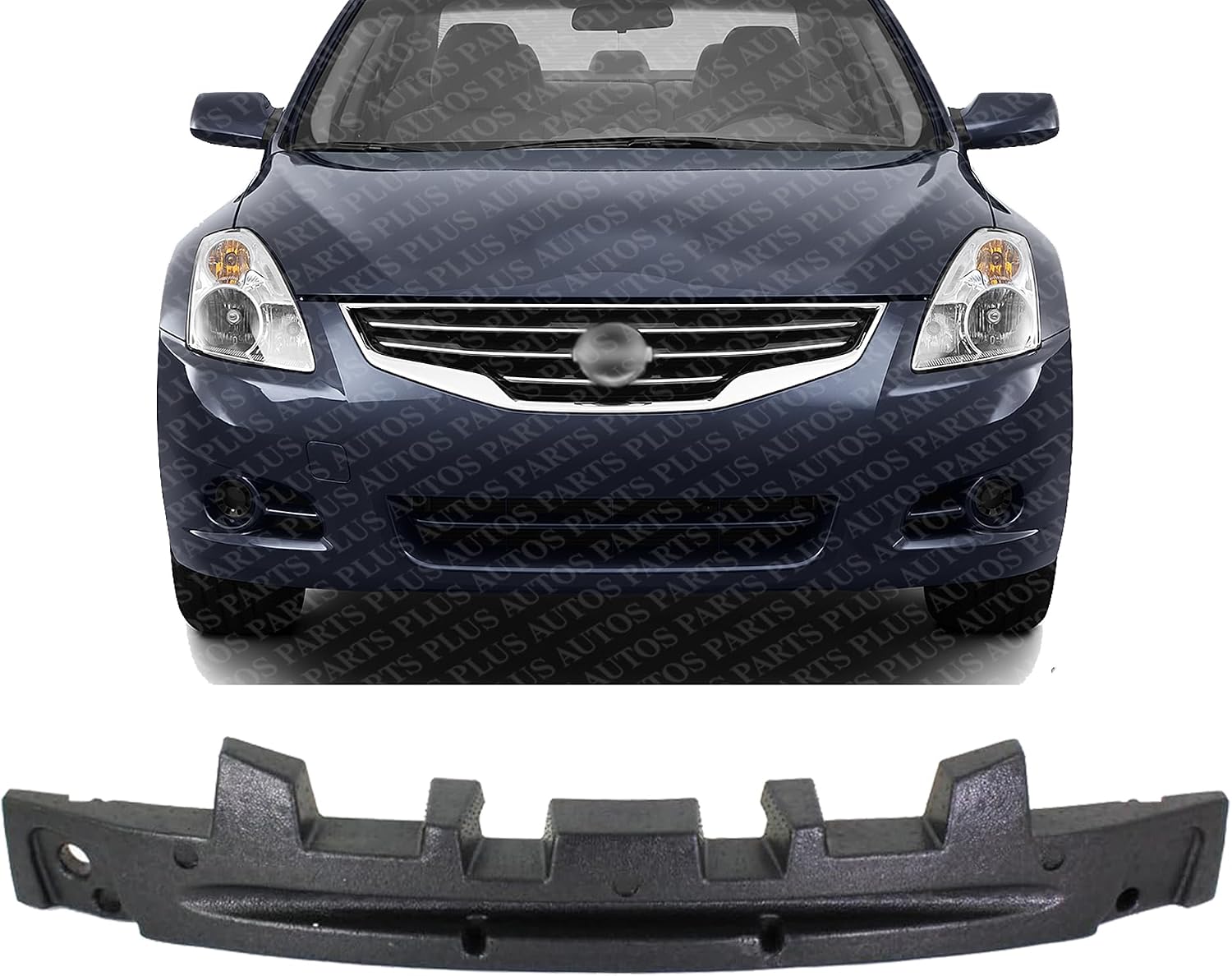 Front Bumper Impact Absorber Direct Replacement Compatible With 2010-2012 Nissan Altima NI1070147 62090ZX00A