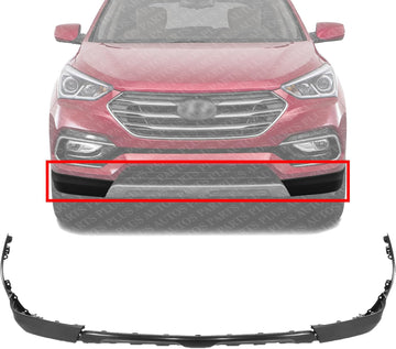 Front Lower Bumper Cover Textured Direct Replacement Compatible With 2017-2018 Hyundai Santa HY1015108 865124Z500