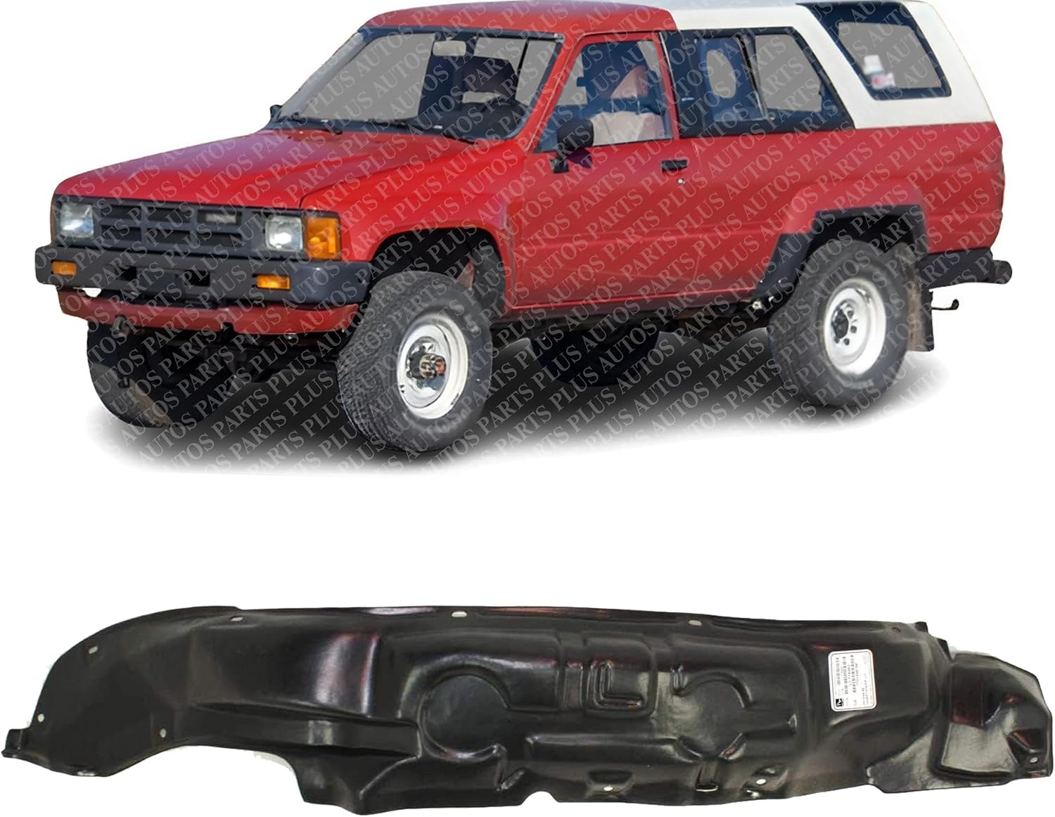 Front Fender Liner Left Driver Side Direct Replacement Compatible With 1984-1989 Toyota 4Runner / 1984-1988 Pickup TO1248156 5387689104