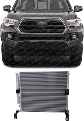 Front AC Condenser Aluminum Core Direct Replacement Compatible With 2016-2023 Toyota Tacoma TO3030329 8845004012 8845004011