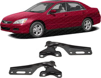 Set Of 2 Front Hood Hing Left Driver & Right Passenger Side Direct Replacement Compatible With 2003-2007 Honda Accord HO1236114 HO1236113 60120SDAA00ZZ 60170SDAA00ZZ