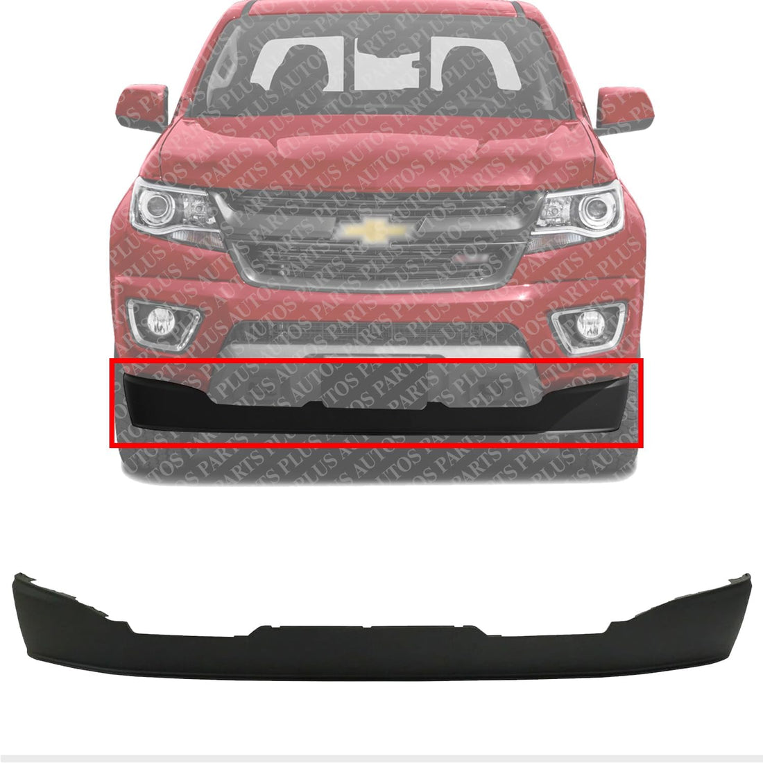 Front Lower Valance Air Deflector Textured Direct Replacement Compatible with 2015-2020 Chevrolet Colorado GM1090346 23450920