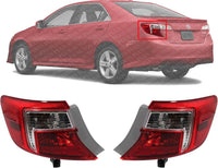 Set Of 2 Tail Light Outer Assembly Right Passenger & Left Driver Side Direct Replacement Compatible With 2012-2014 Toyota Camry TO2805114 TO2804114 8155006470 8156006470