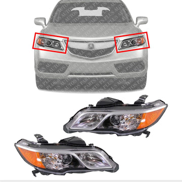 Set Of 2 Front Head Light Assembly Left Driver & Right Passenger Side Direct Replacement Compatible With 2013-2015 Acura RDX AC2503123 AC2502123 33100TX4A11 33150TX4A11