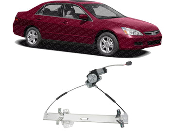 Front Power Window Regulator with Motor Right Passenger Side Direct Replacement Compatible with 2003-2007 Honda Accord HO1351109 72210SDAA02