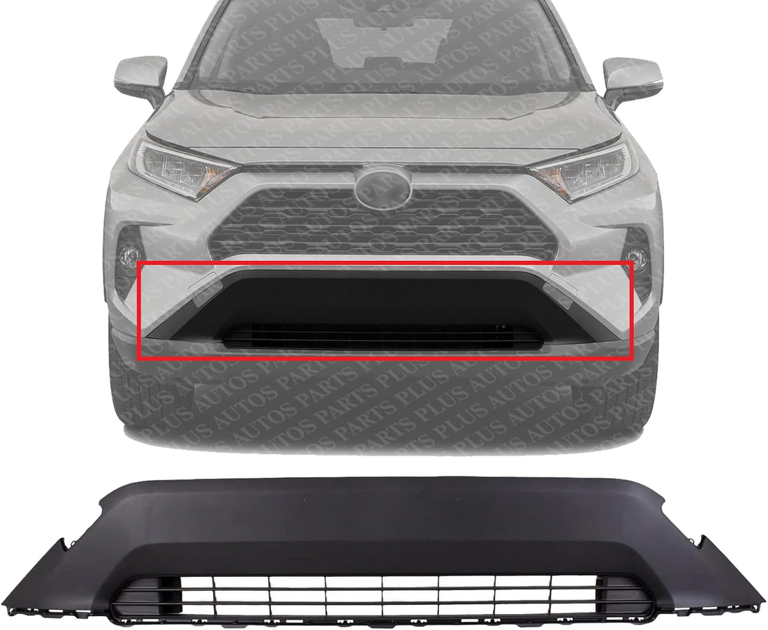 Front Bumper Grille Textured Plastic Direct Replacement Compatible With 2019-2021 Toyota RAV4 TO1036209 5311342110