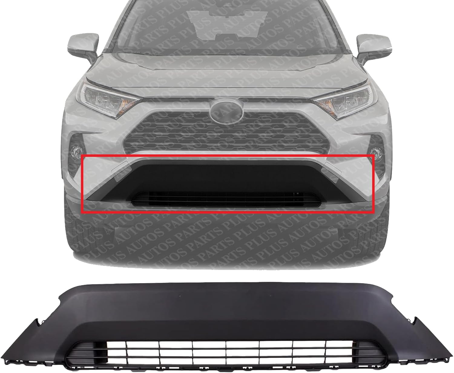 Front Bumper Grille Textured Plastic Direct Replacement Compatible With 2019-2021 Toyota RAV4 TO1036209 5311342110