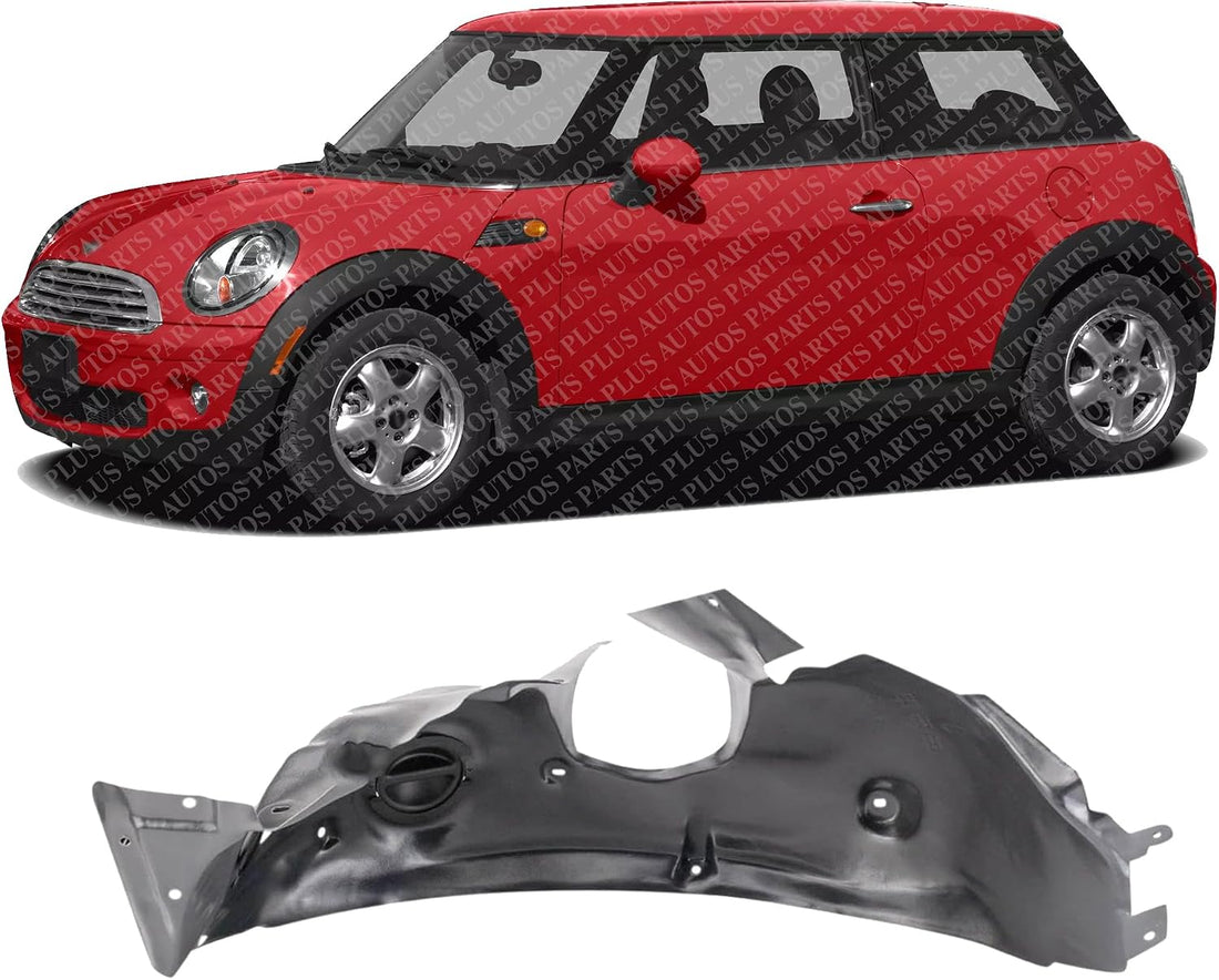 Front Fender Liner Left Driver Side Direct Replacement Compatible With 2009-2015 Mini Cooper MC1248103 51717266545