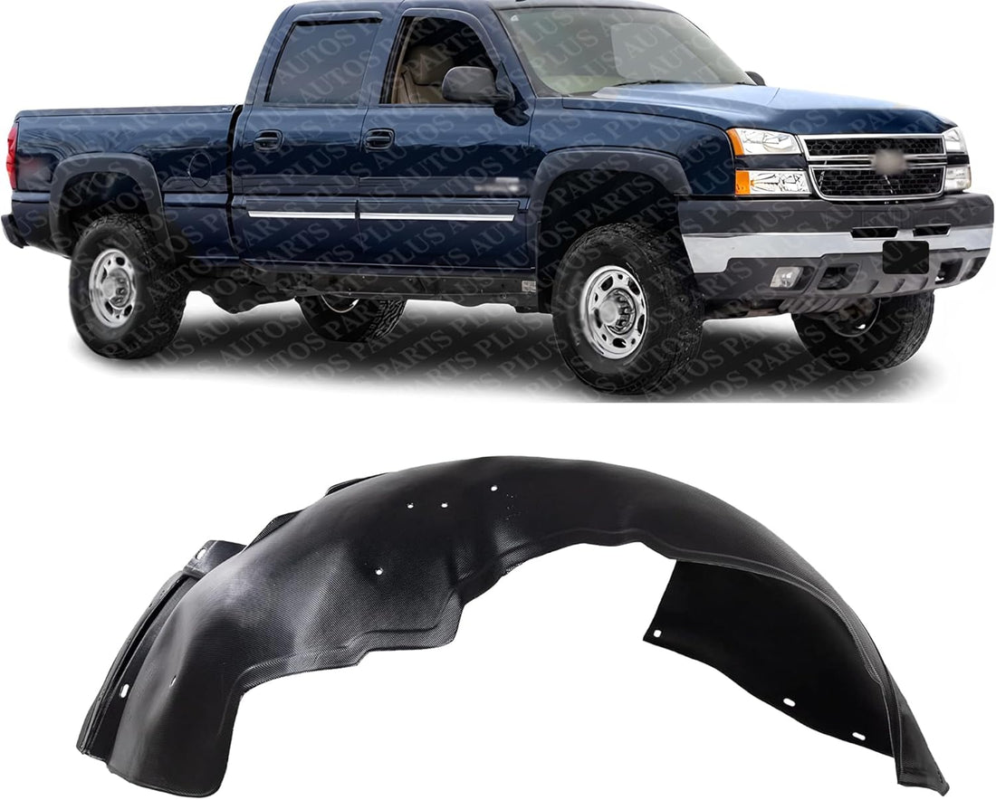 AUTOS PARTS PLUS Front Fender Liner Right Passenger Side Direct Replacement Compatible with 2001-2006 Chevrolet Silverado/GMC Sierra 2500HD / 2001-2006 3500 GM1249165 15268589