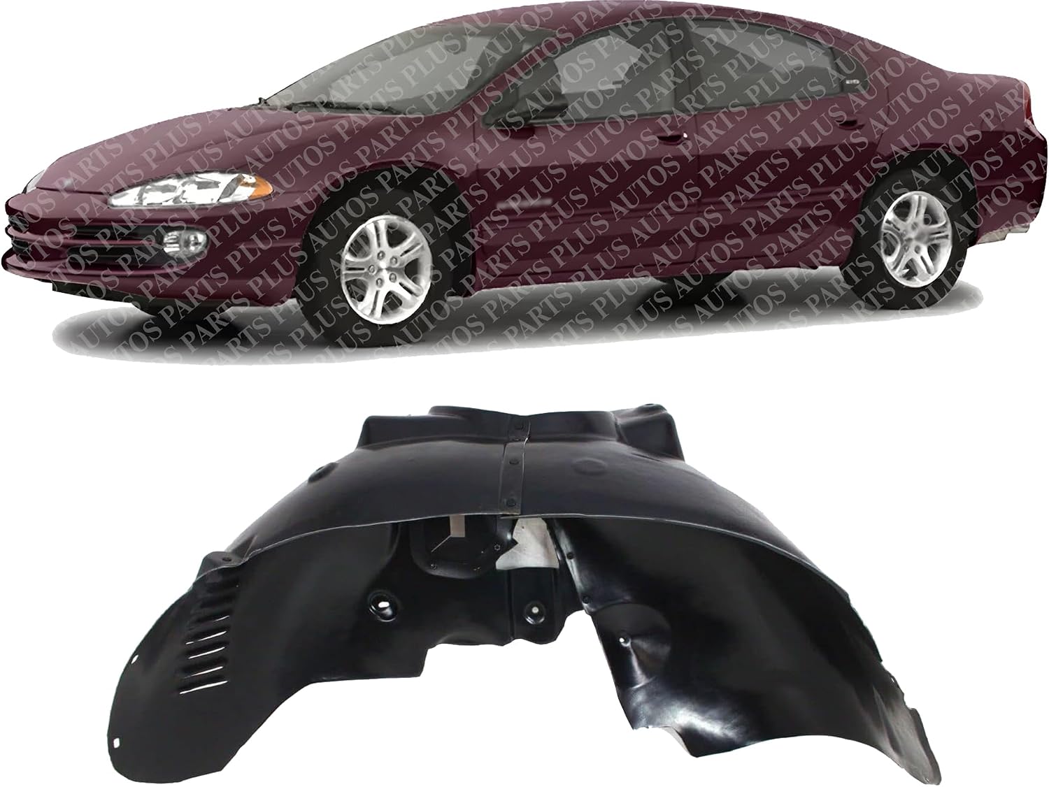 Front Fender Liner Left Driver Side Direct Replacement Compatible With 1998-2004 Dodge Intrepid CH1248115 4580195AE