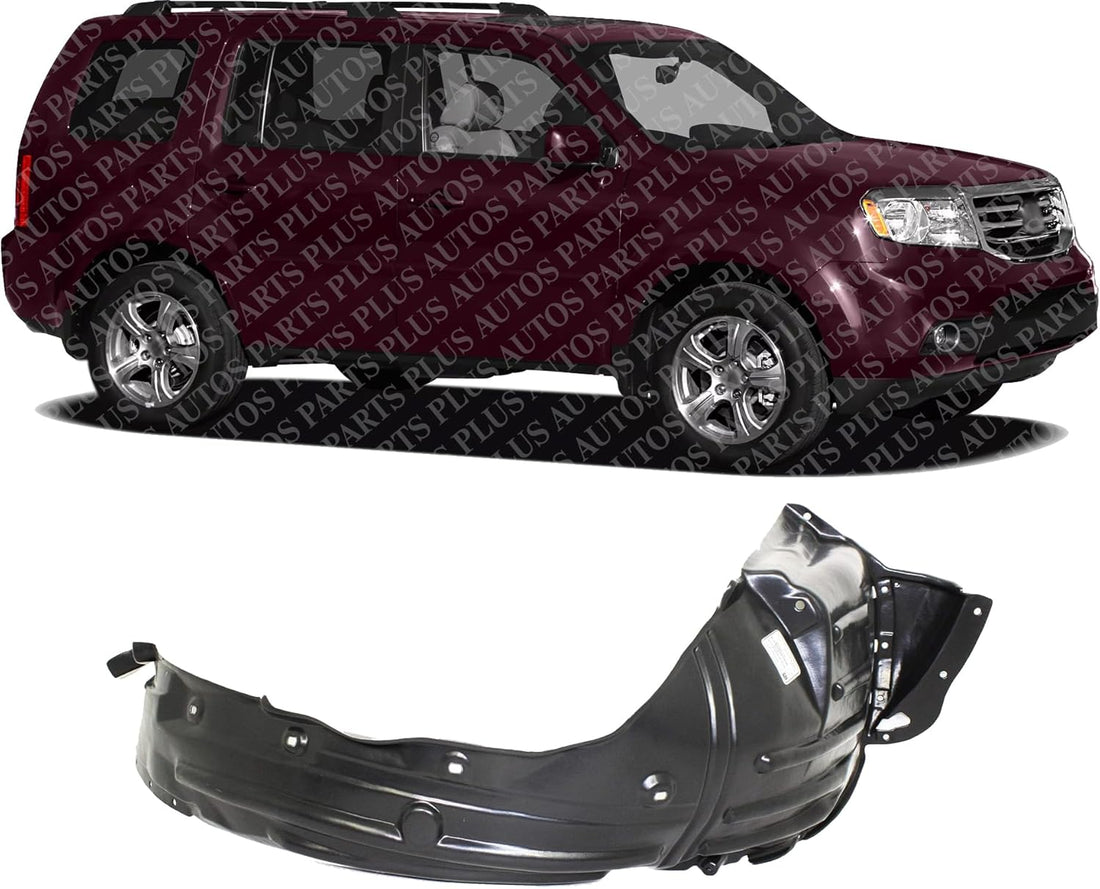 Front Fender Liner Right Passenger Side Direct Replacement Compatible With 2012-2015 Honda Pilot HO1249153 74101SZAA50