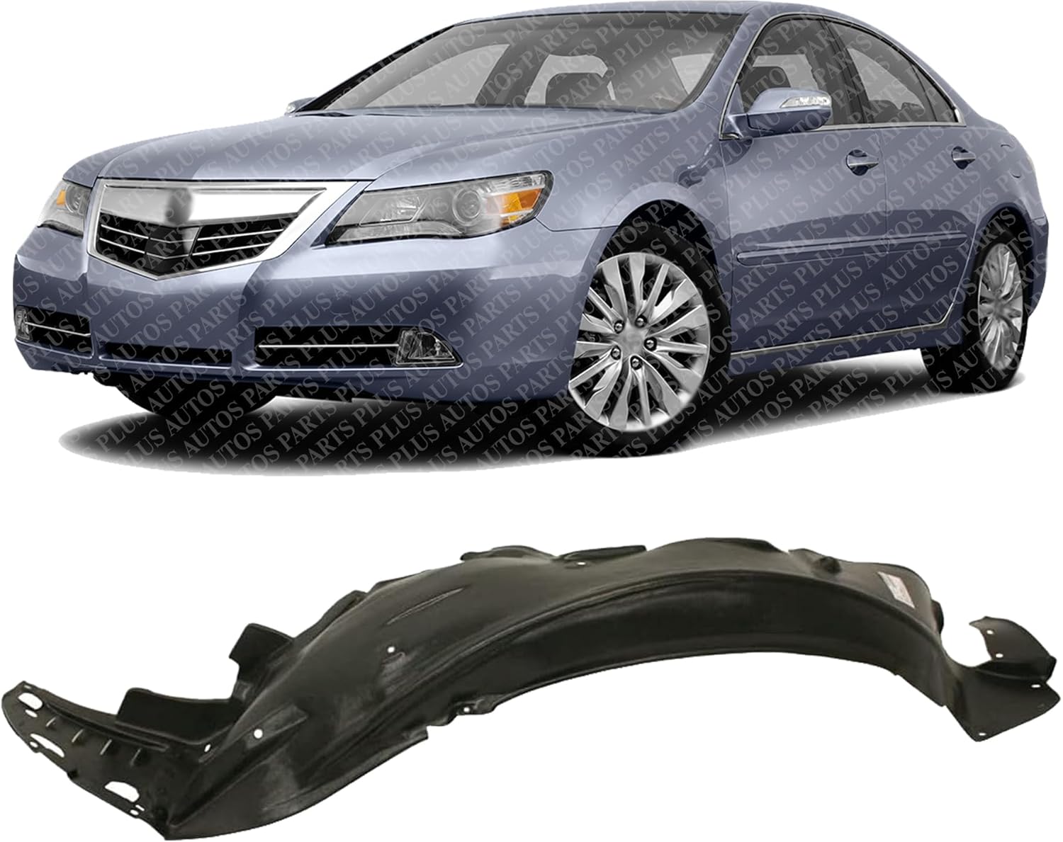 Front Fender Liner Left Driver Side Direct Replacement Compatible With 2009-2012 Acura RL AC1248127 74151SJAE01