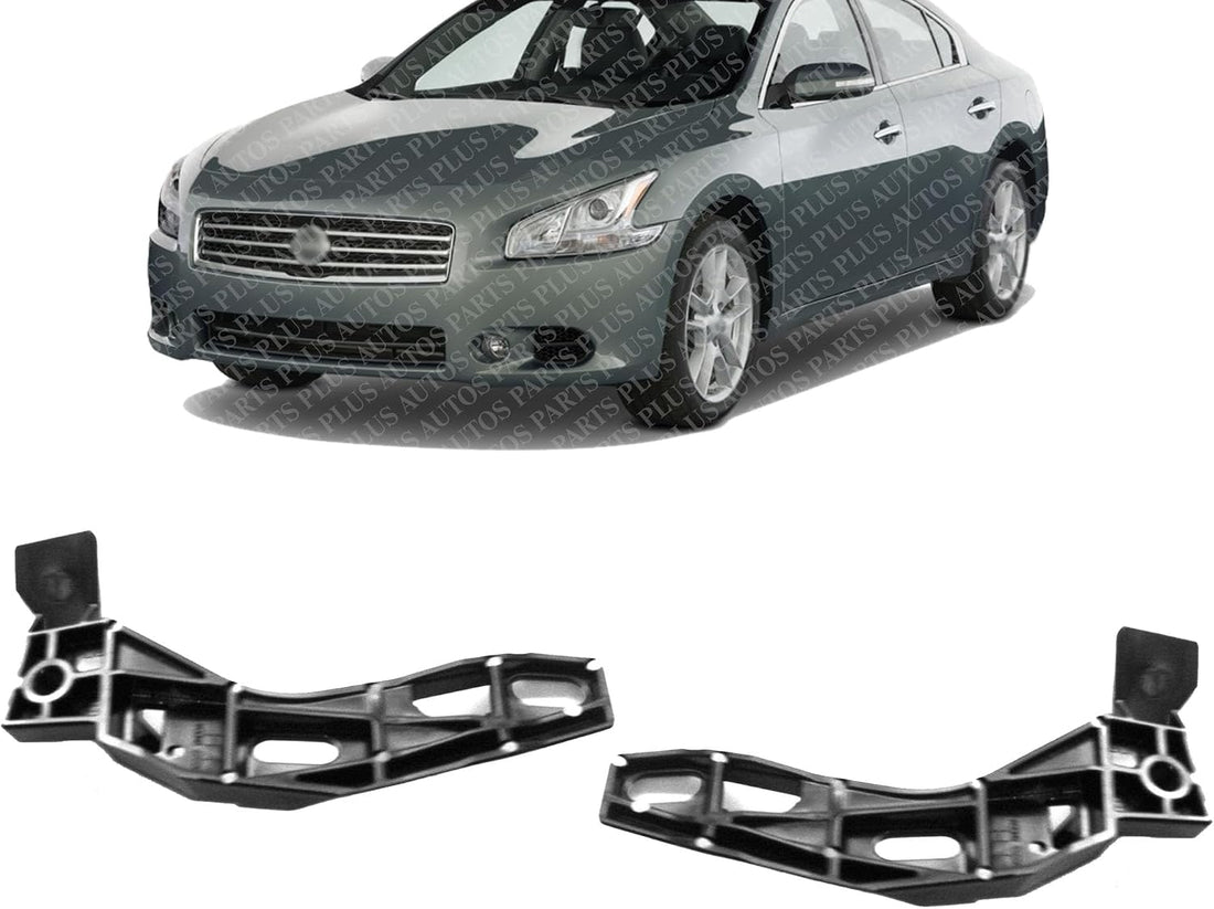 Set Of 2 Front Bumper Brackets Left Driver & Right Passenger Side Direct Replacement Compatible With 2009-2014 Nissan Maxima NI1043101 NI1042101 622269N00A 622279N00A