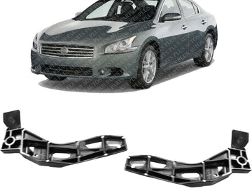 Set Of 2 Front Bumper Brackets Left Driver & Right Passenger Side Direct Replacement Compatible With 2009-2014 Nissan Maxima NI1043101 NI1042101 622269N00A 622279N00A