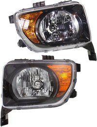 Set Of 2 Front Head Light Lens And Housing Left Driver & Right Passenger Side Direct Replacement Compatible With 2007-2008 Honda Element HO2518114 HO2519114 33101SCVA21 33151SCVA21