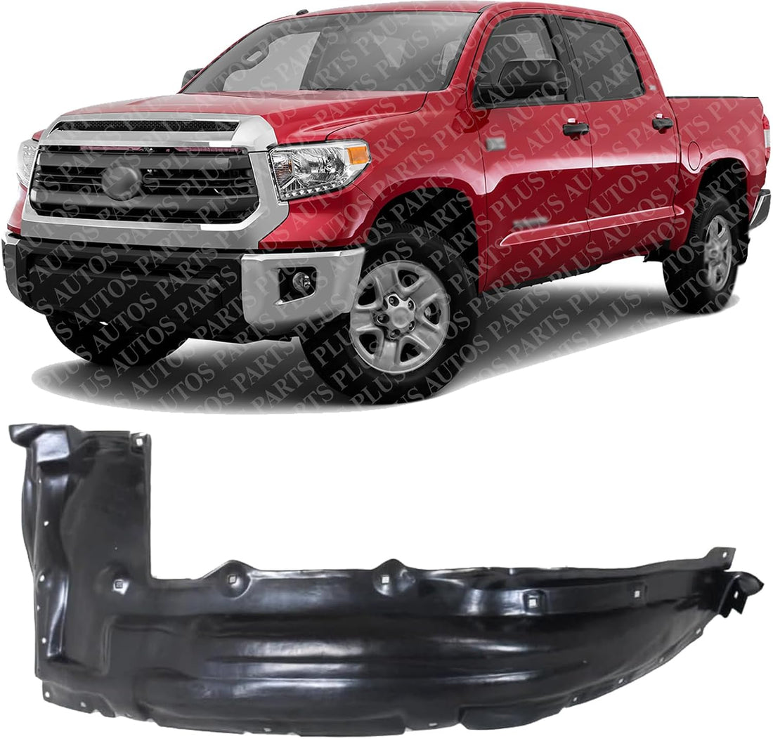 Front Fender Liner Rear Section Left Driver Side Direct Replacement Compatible With 2014-2021 Toyota Tundra TO1248191 538080C030
