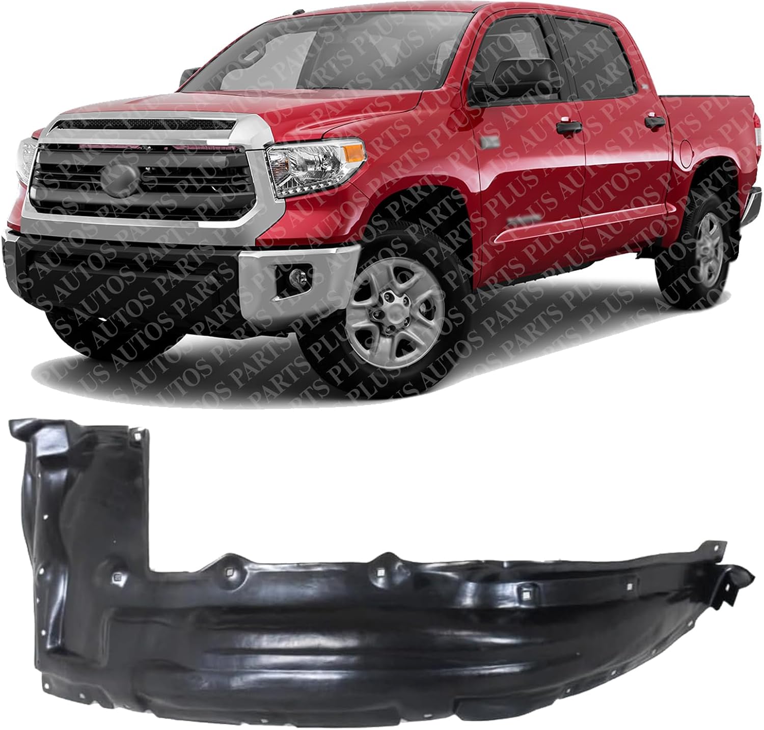 Front Fender Liner Rear Section Left Driver Side Direct Replacement Compatible With 2014-2021 Toyota Tundra TO1248191 538080C030