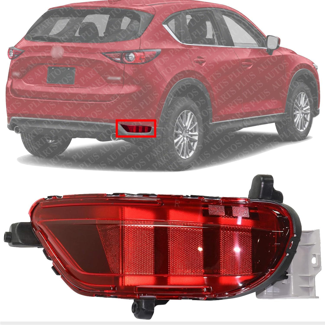 Rear Bumper Reflector Right Passenger Side Direct Replacement Compatible With 2017-2021 Mazda CX-5 MA1185108 KB8A515L0